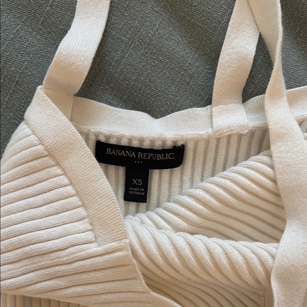 Cream Ribbed Women's Top - Picture 3 of 3